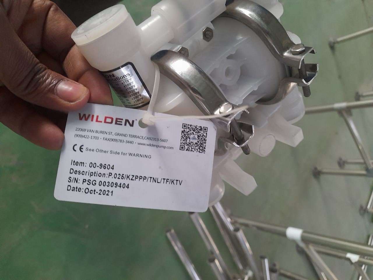 WILDEN P.025 Clamped Plastic Diaphragm Pump Model P.025_KZPPP_TNL_TF_KTV - Image 2